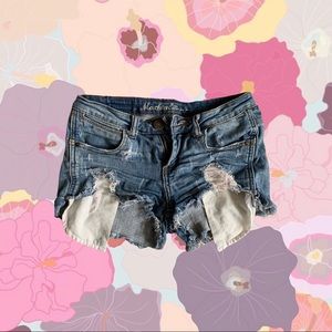 Distressed Denim Shorts